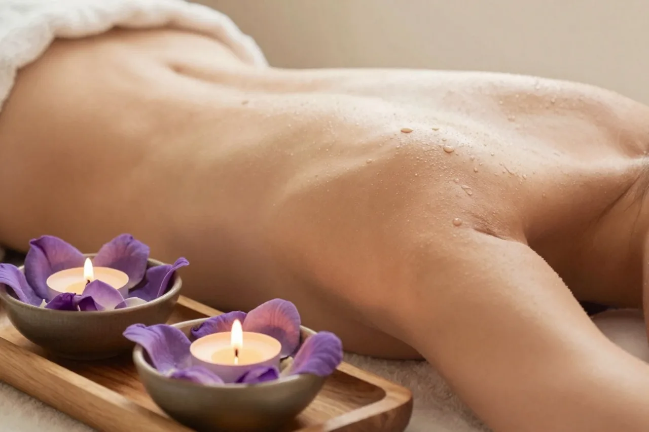 Composition florale saisonnière pour rituel de spa